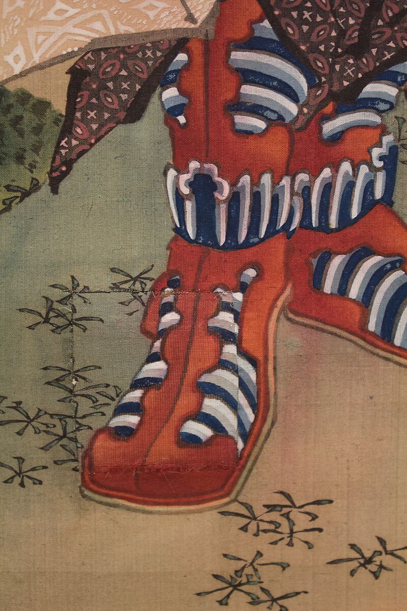 The Legendary Empress Jingū, Studio of Katsushika Hokusai 葛飾北斎 (Japanese, Tokyo (Edo) 1760–1849 Tokyo (Edo)), Hanging scroll; ink and color on silk, Japan