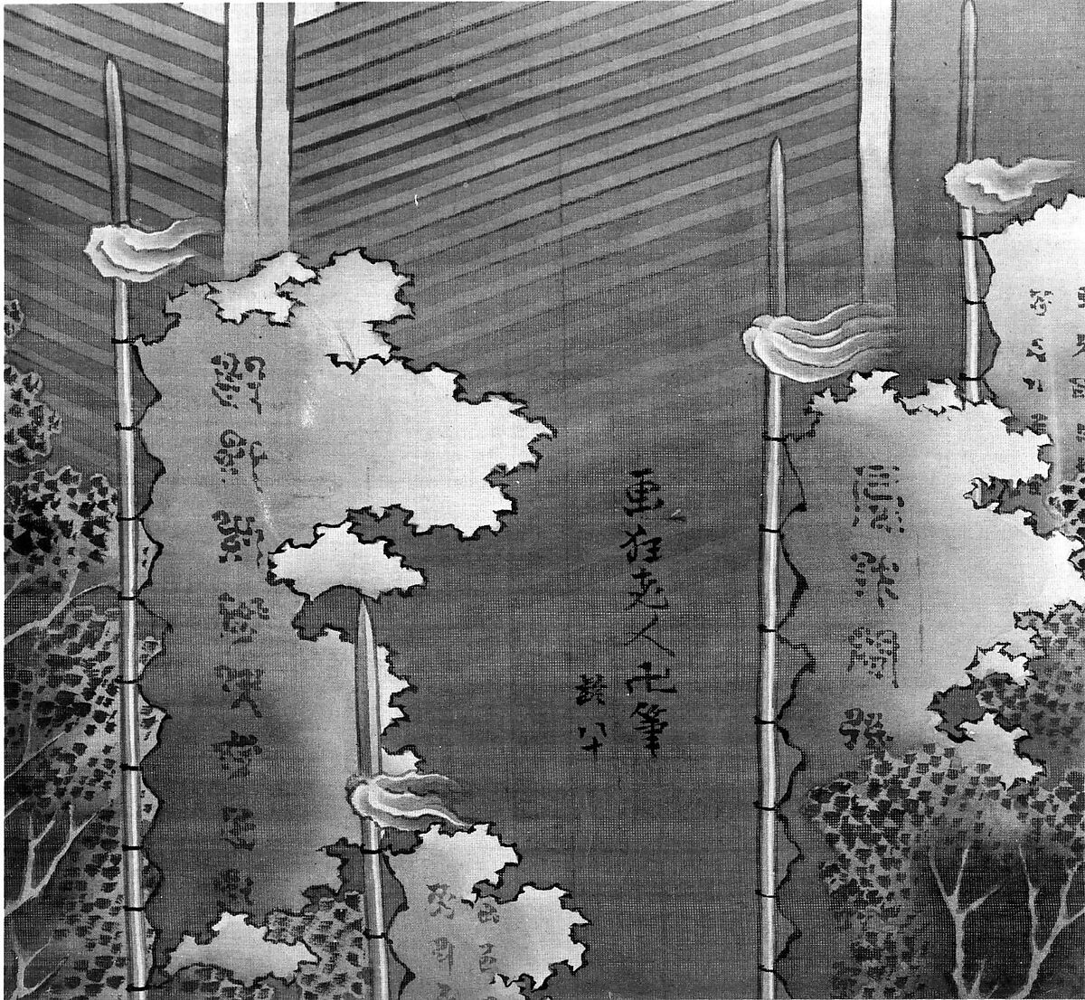 Sword Dancer, Attributed to Katsushika Hokusai (Japanese, Tokyo (Edo) 1760–1849 Tokyo (Edo)), Hanging scroll; ink and color on silk, Japan