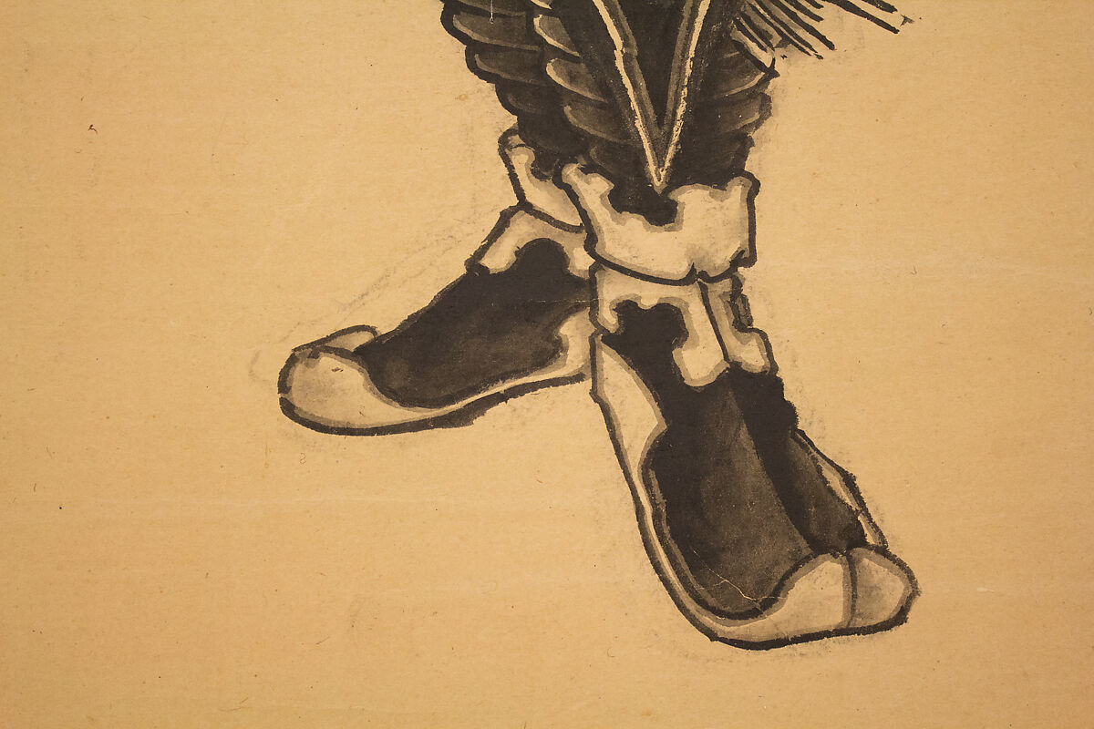 Black Shōki, the Demon Queller, Katsushika Hokusai (Japanese, Tokyo (Edo) 1760–1849 Tokyo (Edo)), Hanging scroll; ink on paper, Japan