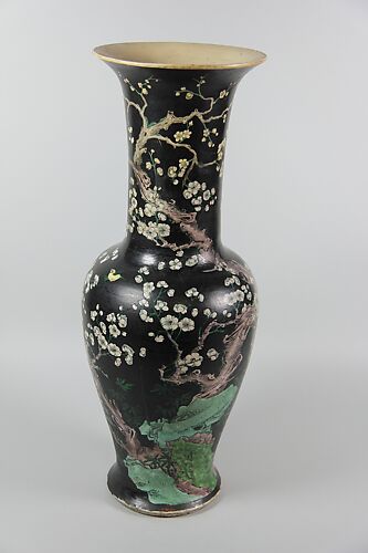Vase with birds and flowers