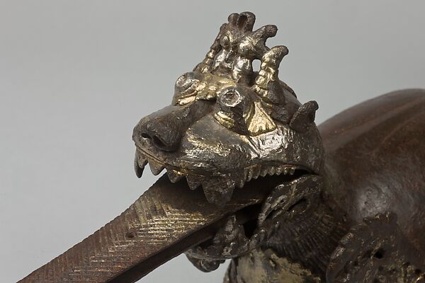 Hilt of a Gauntlet Sword (Pata), Steel, iron, and silver