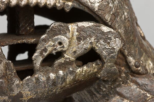 Hilt of a Gauntlet Sword (Pata), Steel, iron, and silver