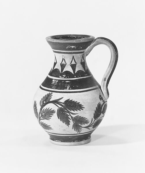 Jug, Possibly designed by C. A. Lawrence, Earthenware, American