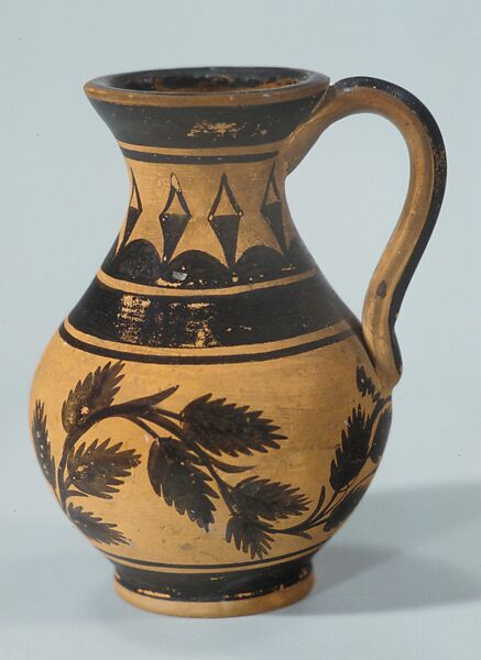 Jug, Possibly designed by C. A. Lawrence, Earthenware, American