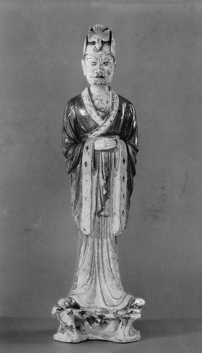 Figure of a civil official, Earthenware with pigment, China 