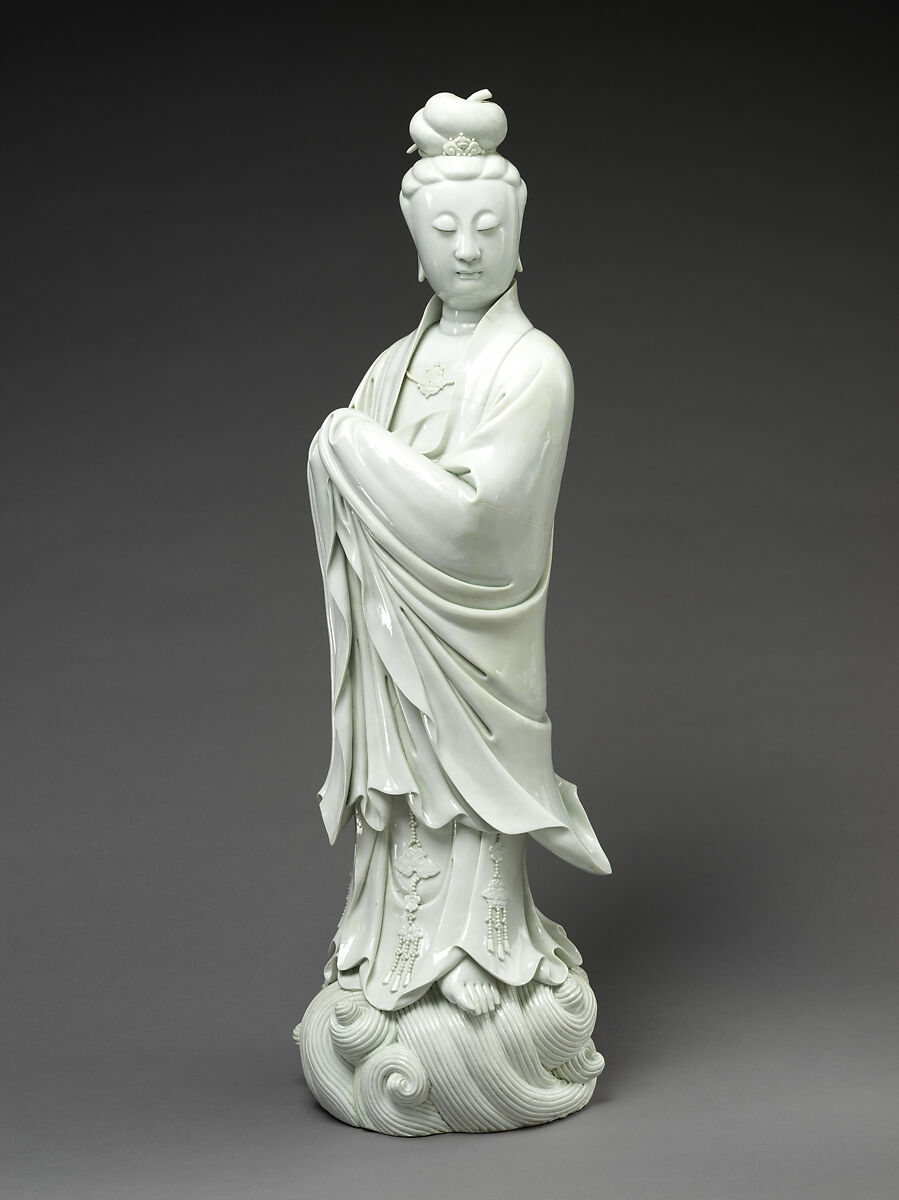 White-Robed Guanyin, Porcelain with white glaze (Dehua ware), China 