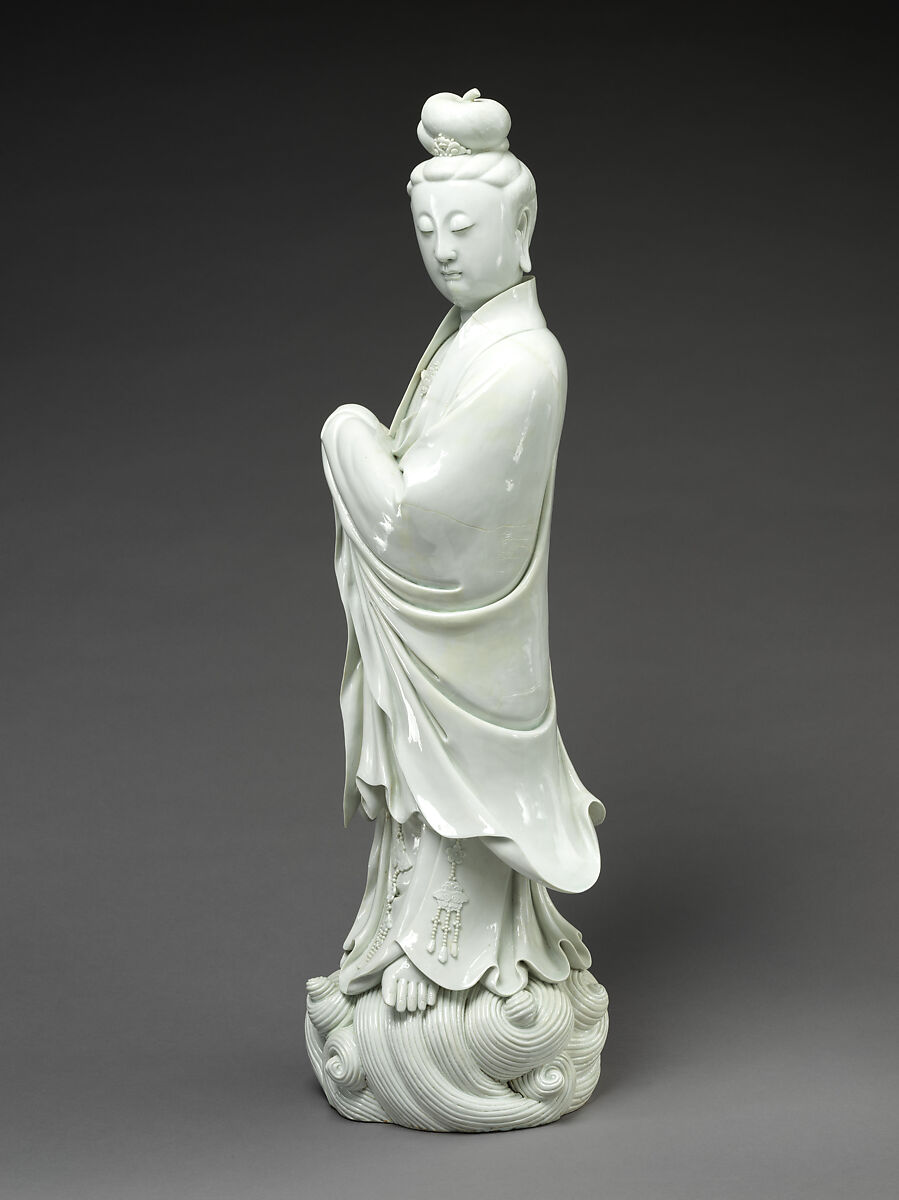 White-Robed Guanyin, Porcelain with white glaze (Dehua ware), China