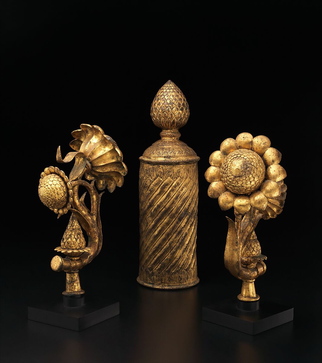Palanquin Finial, Copper; cast and gilded