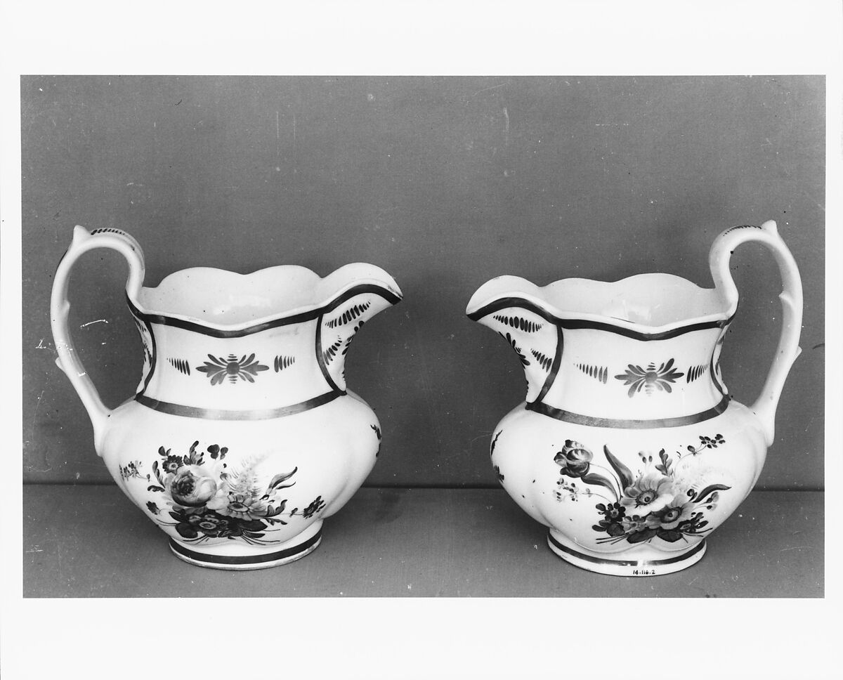 Jug, Tucker and Hemphill (1831–37), Porcelain, American