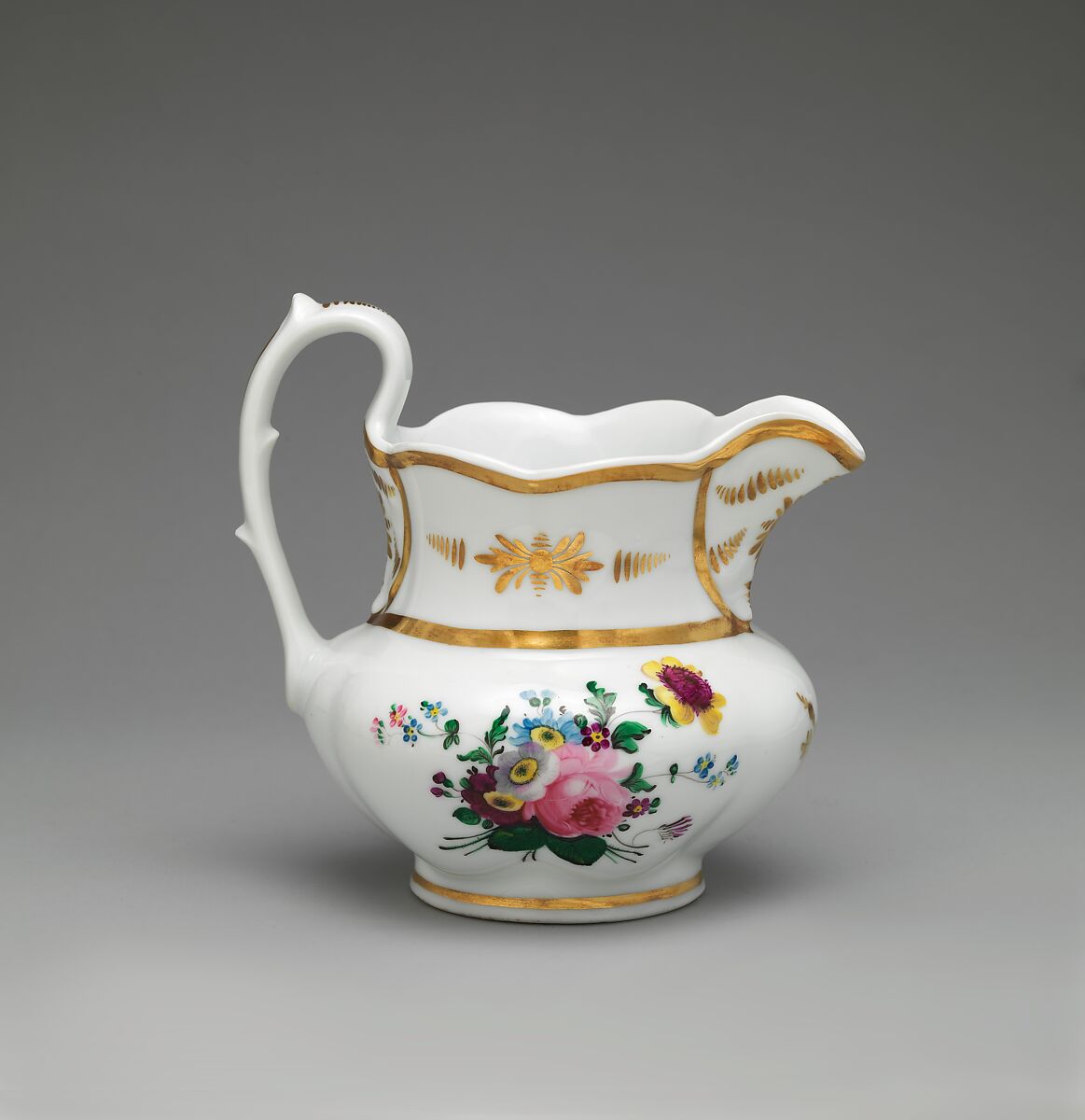 Jug, Tucker and Hemphill (1831–37), Porcelain, American 