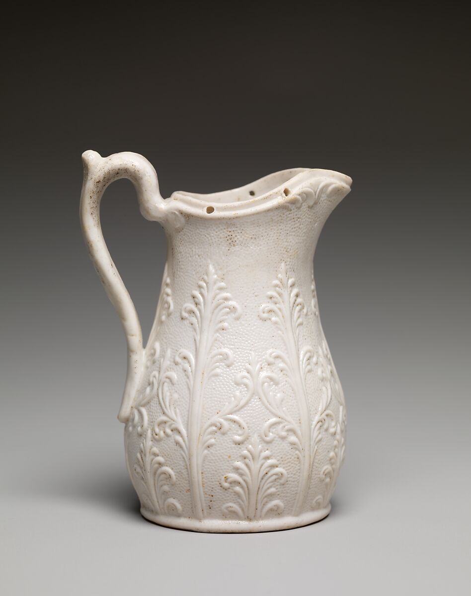 Jug, United States Pottery Company (1852–58), Parian porcelain, American 