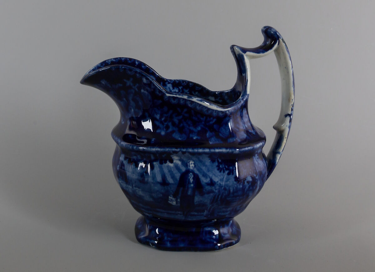 Cream Pitcher, Enoch Wood &amp; Sons (British, active Burslem, 1818–46), Earthenware, transfer-printed, British (American market) 