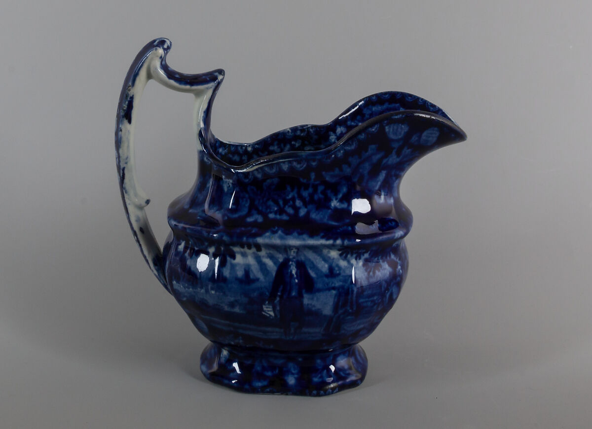 Cream Pitcher, Enoch Wood &amp; Sons (British, active Burslem, 1818–46), Earthenware, transfer-printed, British (American market)