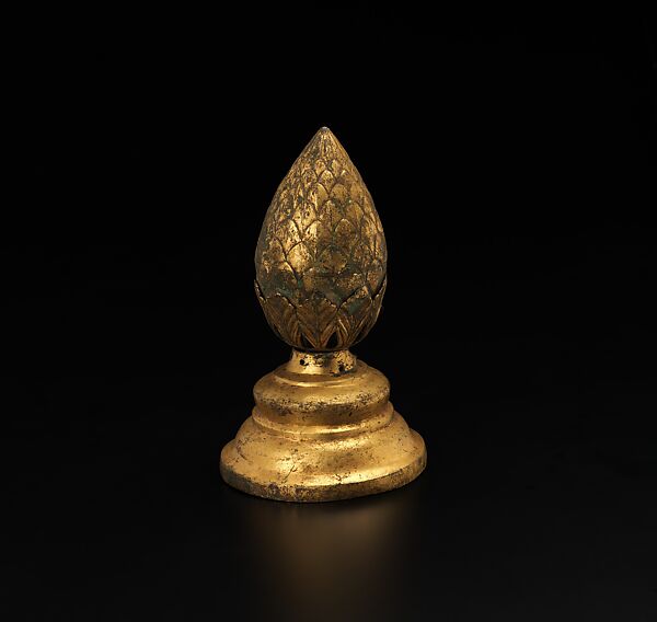 Finial, Copper; gilded 