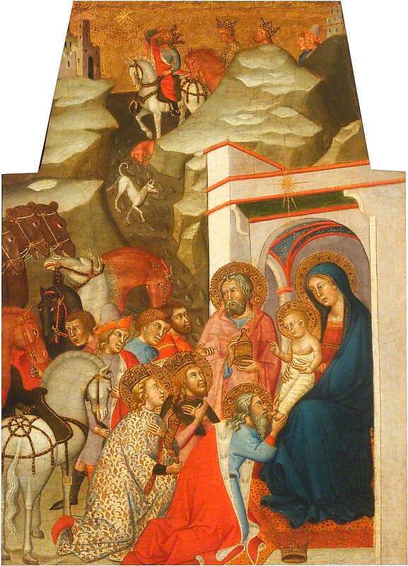 The Adoration of the Magi, Bartolo di Fredi (Italian, active by 1353–died 1410 Siena), Tempera and gold on wood