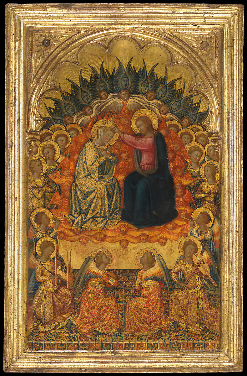 The Coronation of the Virgin, Niccolò di Buonaccorso (Italian, active Siena by 1372–died 1388 Siena), Tempera on wood, gold ground 