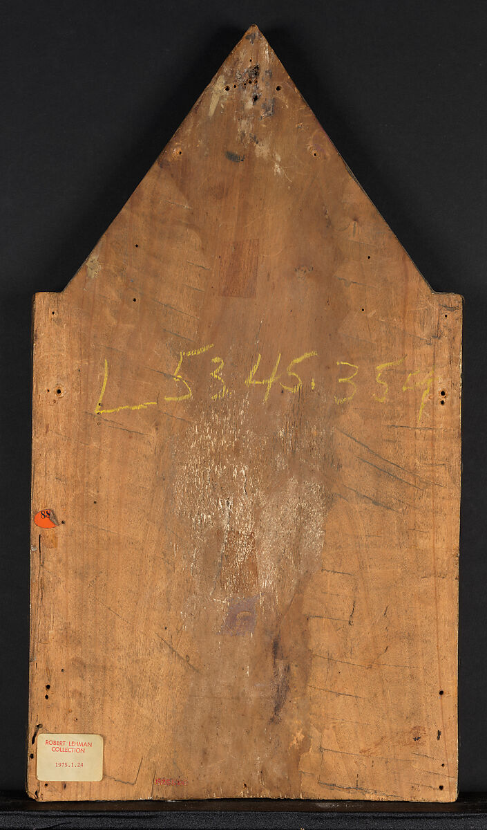 Madonna and Child Enthroned with Two Donors, Goodhart Ducciesque Master (Italian, Siena, active ca. 1315–30), Tempera on wood, gold ground