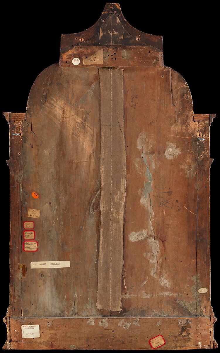 The Annunciation, Sassetta (Stefano di Giovanni) (Italian, Siena or Cortona ca. 1400–1450 Siena), Tempera on wood, gold ground