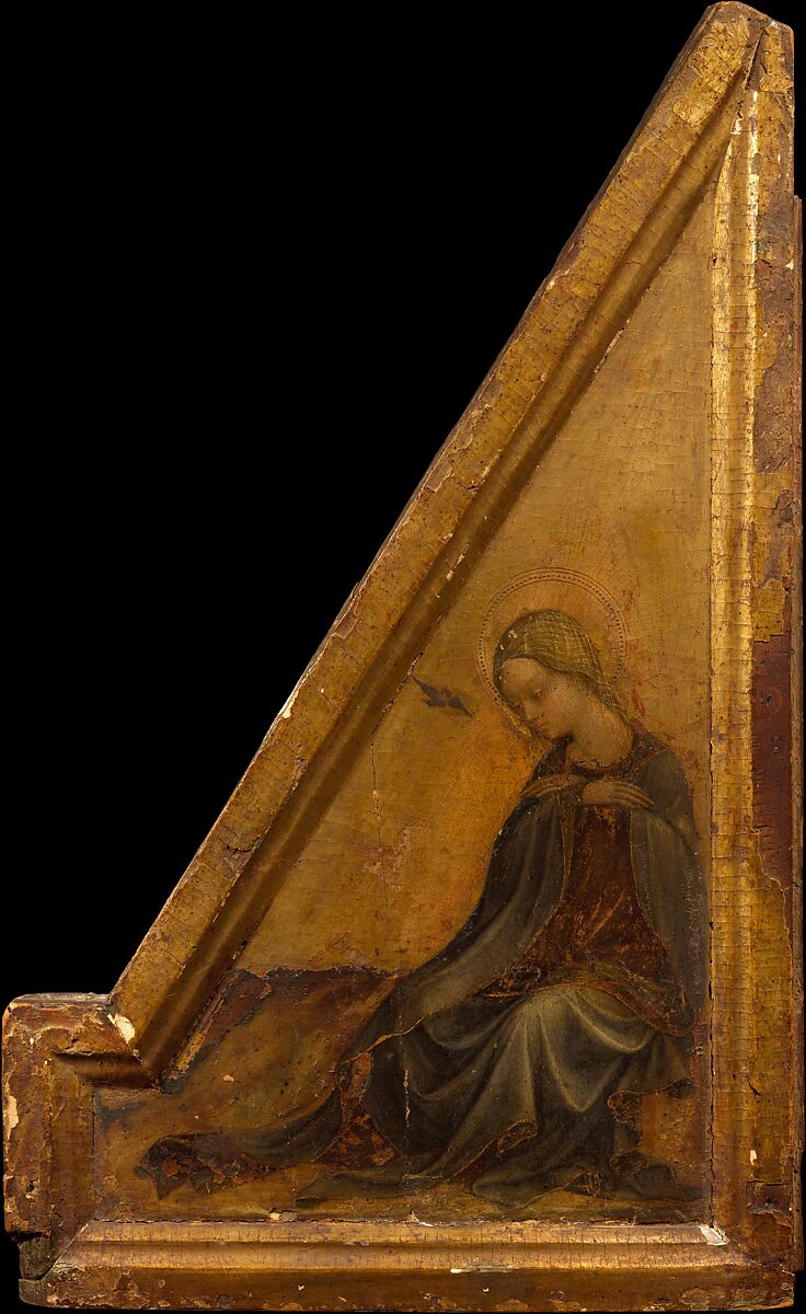 The Virgin Annunciate, Andrea Delitio (Italian, Abruzzo, active ca. 1440–80), Tempera and gold on wood 
