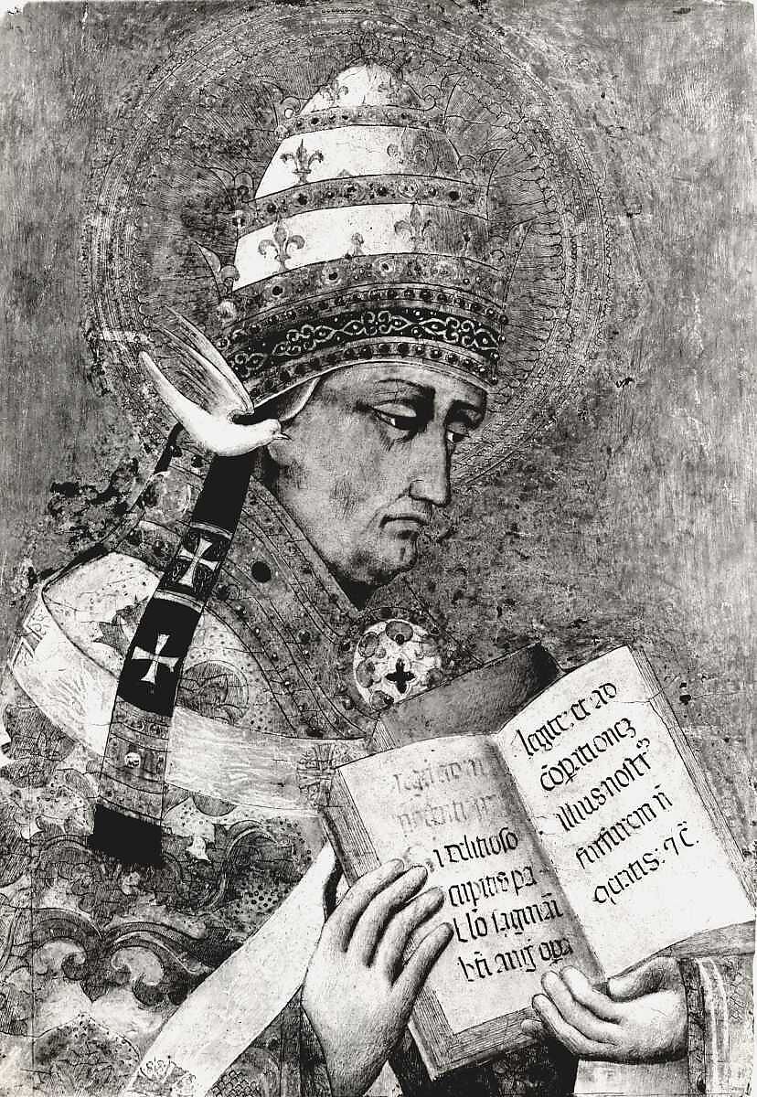 Saint Ambrose, Giovanni di Paolo (Giovanni di Paolo di Grazia) (Italian, Siena 1398–1482 Siena), Tempera on wood, gold ground