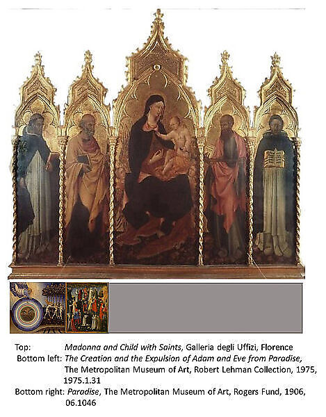 The Creation of the World and the Expulsion from Paradise, Giovanni di Paolo (Giovanni di Paolo di Grazia) (Italian, Siena 1398–1482 Siena), Tempera and gold on wood