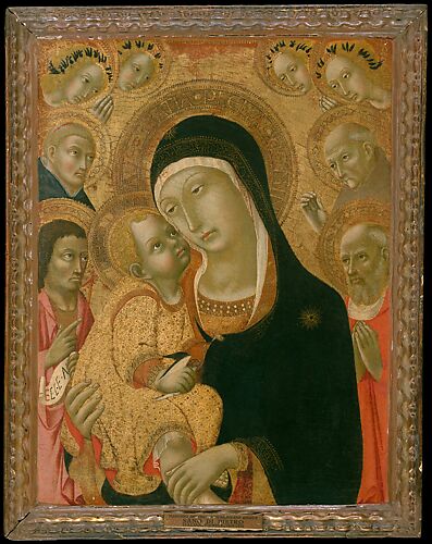 Madonna and Child with Saints John the Baptist, Jerome, Peter Martyr, and Bernardino and Four Angels