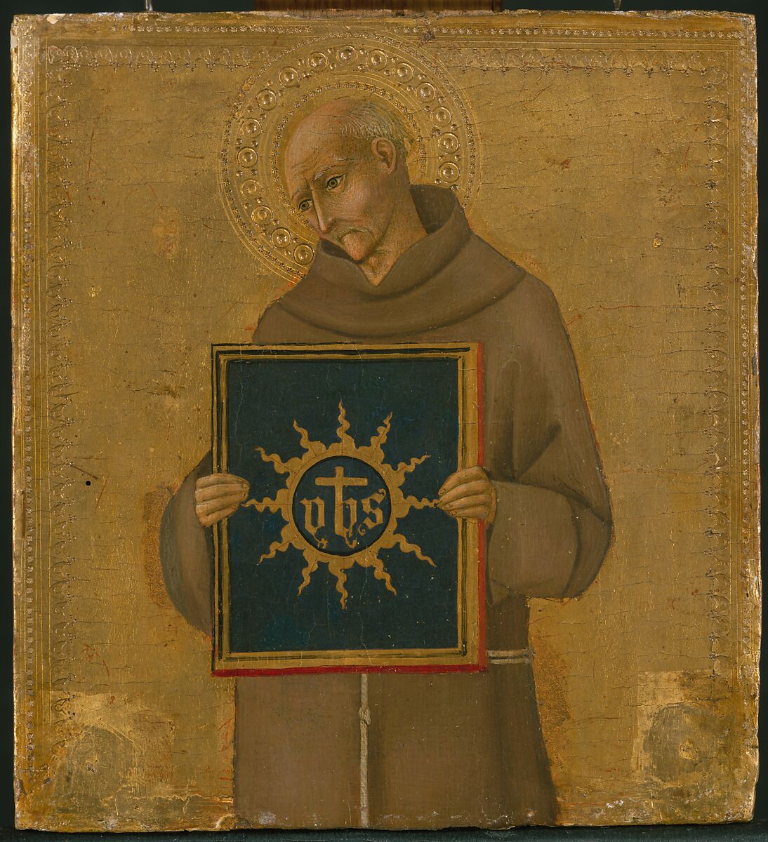 Saint Bernardino, Sano di Pietro (Ansano di Pietro di Mencio) (Italian, Siena 1405–1481 Siena), Tempera on wood, gold ground 