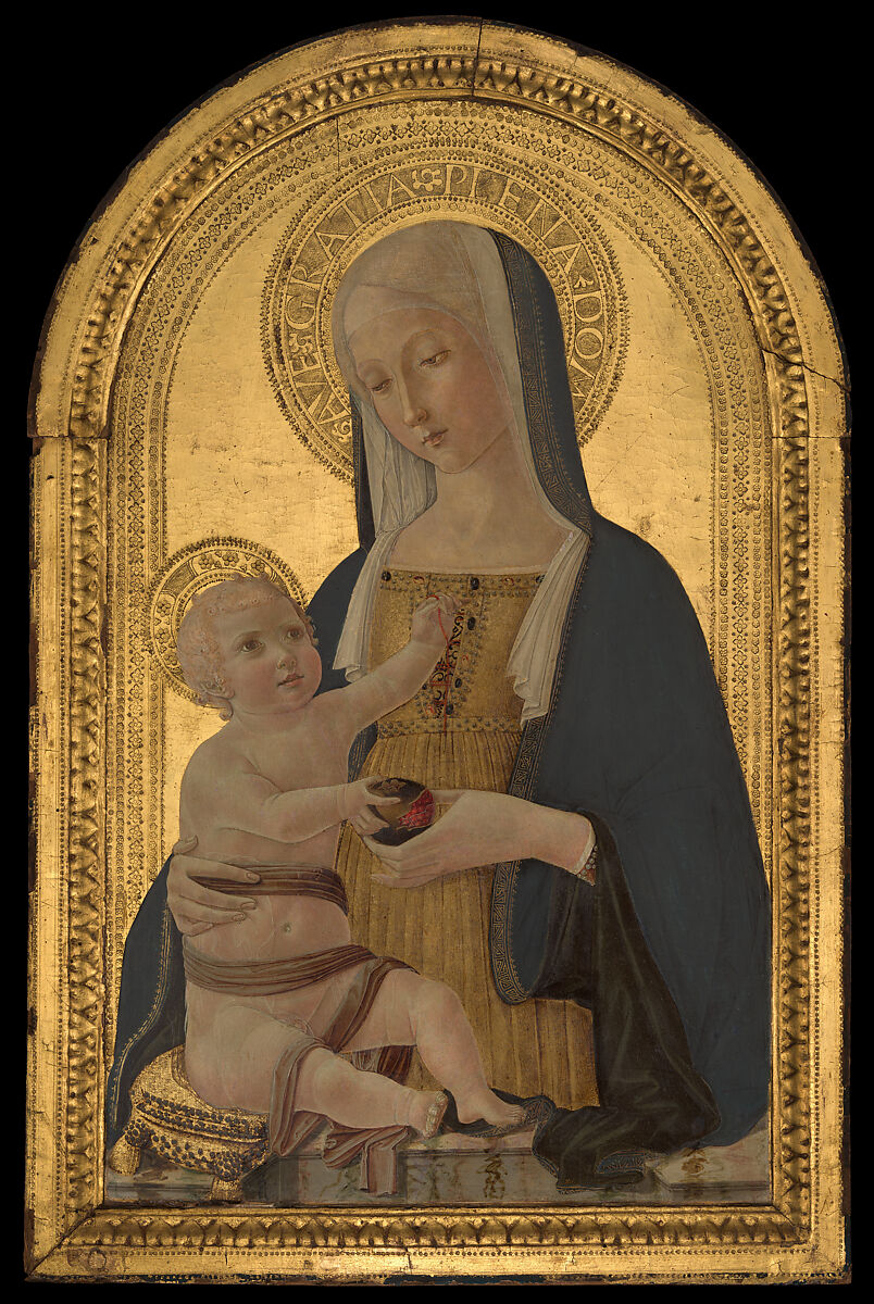 Madonna and Child, Benvenuto di Giovanni (Italian, Siena 1436–after 1518 Siena), Tempera on wood, gold ground 