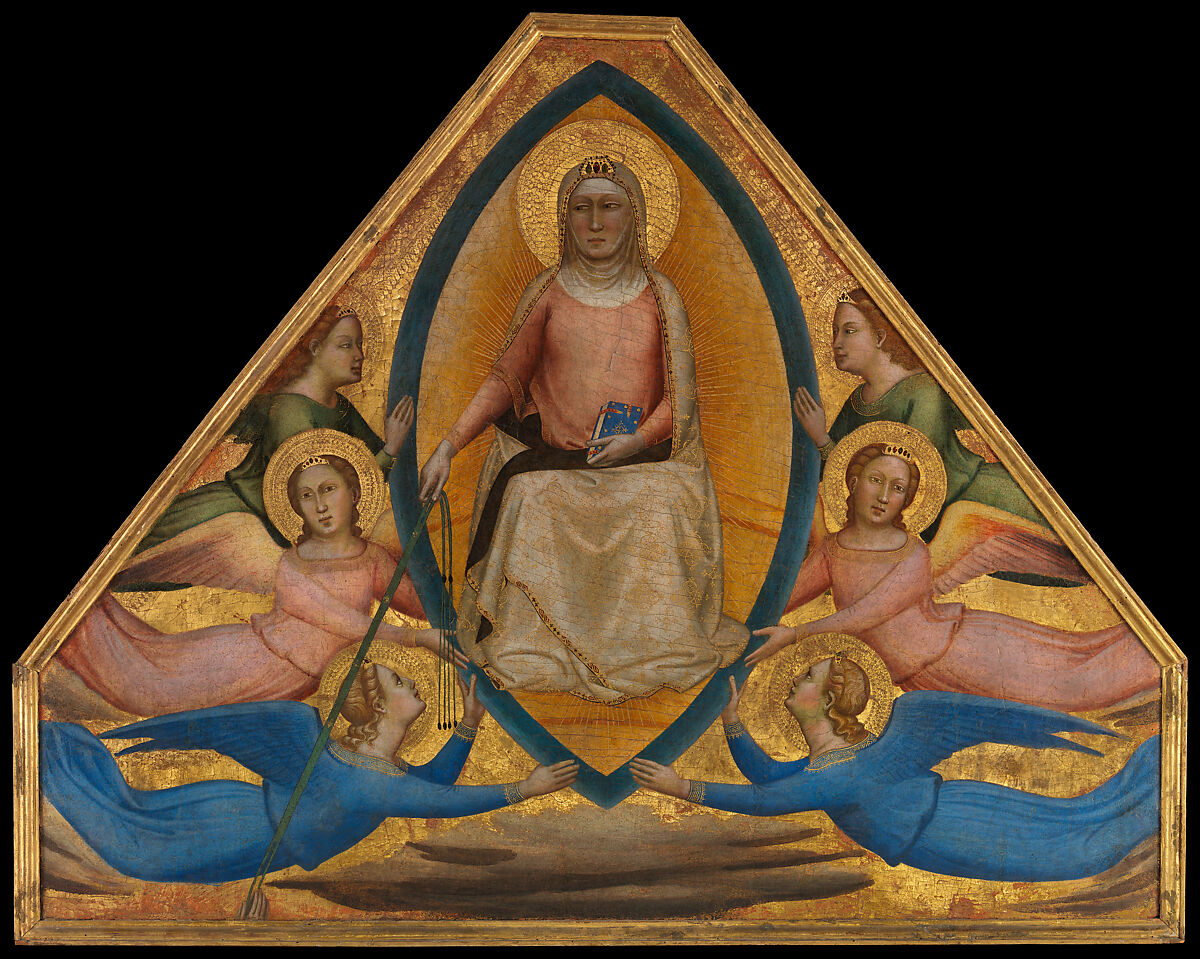 The Assumption of the Virgin, Bernardo Daddi (Italian, Florence (?) ca. 1290–1348 Florence) (possibly with workshop assistance), Tempera on wood, gold ground 