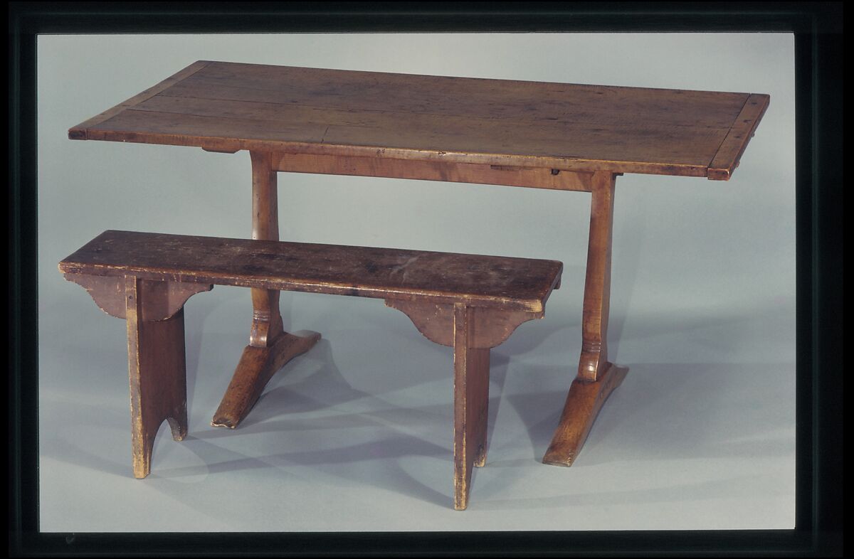 Bench, United Society of Believers in Christ’s Second Appearing (“Shakers”) (American, active ca. 1750–present), Pine, American, Shaker