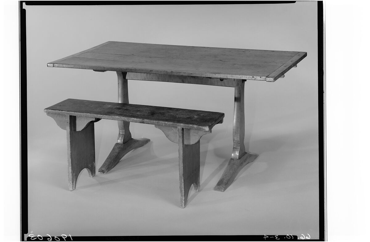 Bench, United Society of Believers in Christ’s Second Appearing (“Shakers”) (American, active ca. 1750–present), Pine, American, Shaker