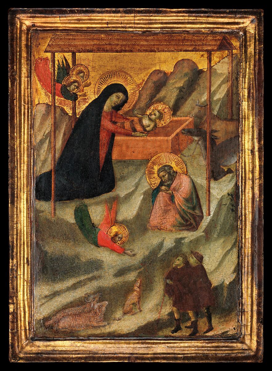 The Nativity, Maestro Daddesco (Italian, Florence, active ca. 1320–40), Tempera on wood, gold ground 