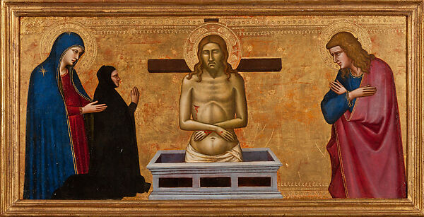 The Crucifixion, Andrea di Cione (Orcagna) (Italian, Florence 1315/20–1368 Florence)  , and workshop, Tempera on wood, gold ground