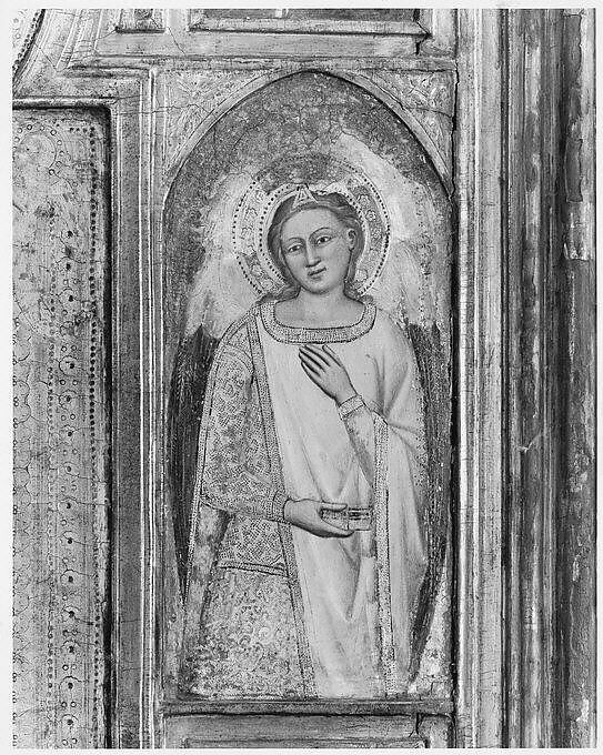 Six Angels, Jacopo di Cione (Italian, Florence, active ca. 1360–1400), Tempera on wood, gold ground