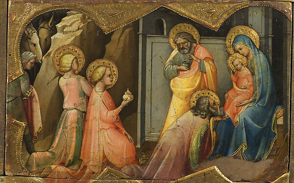 The Nativity, Lorenzo Monaco (Piero di Giovanni) (Italian, Florence (?) ca. 1370–1425 Florence (?)), Tempera and gold on wood