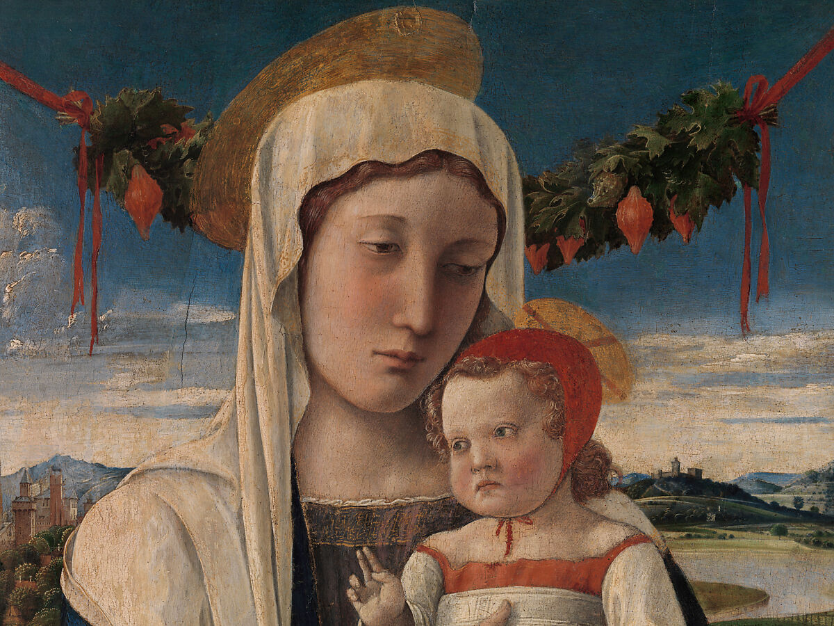 Madonna and Child, Giovanni Bellini (Italian, Venice, 1424/26–1516 Venice), Tempera, oil, and gold on wood