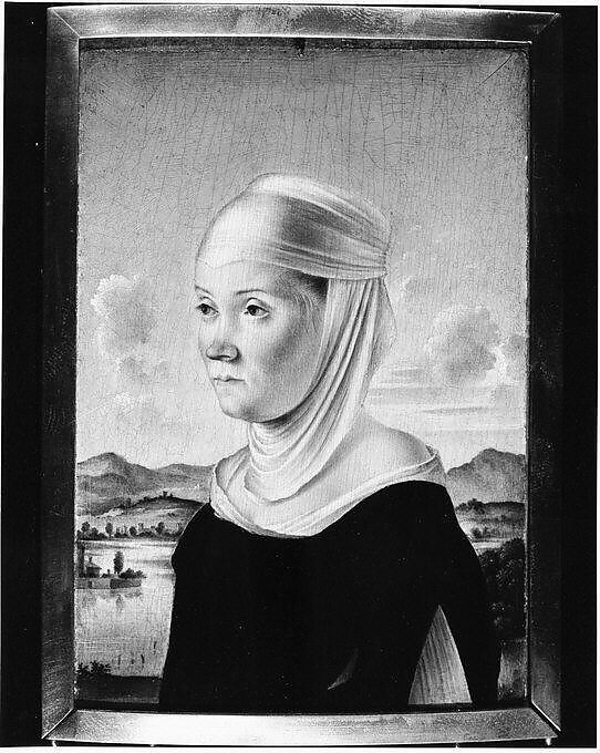 Portrait of a Woman, Possibly a Nun of San Secondo; (verso) Scene in Grisaille, Jacometto (Jacometto Veneziano) (Italian, active Venice by ca. 1472–died before 1498), Oil on wood; (verso: oil and gold on wood)