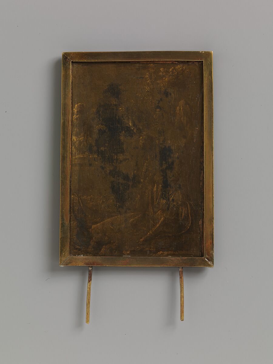 Portrait of a Woman, Possibly a Nun of San Secondo; (verso) Scene in Grisaille, Jacometto (Jacometto Veneziano) (Italian, active Venice by ca. 1472–died before 1498), Oil on wood; (verso: oil and gold on wood)
