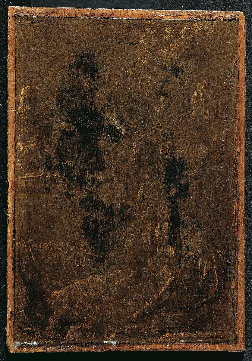Portrait of a Woman, Possibly a Nun of San Secondo; (verso) Scene in Grisaille, Jacometto (Jacometto Veneziano) (Italian, active Venice by ca. 1472–died before 1498), Oil on wood; (verso: oil and gold on wood)