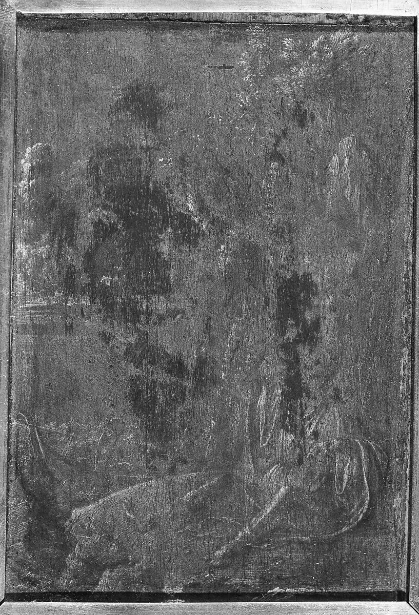 Portrait of a Woman, Possibly a Nun of San Secondo; (verso) Scene in Grisaille, Jacometto (Jacometto Veneziano) (Italian, active Venice by ca. 1472–died before 1498), Oil on wood; (verso: oil and gold on wood)