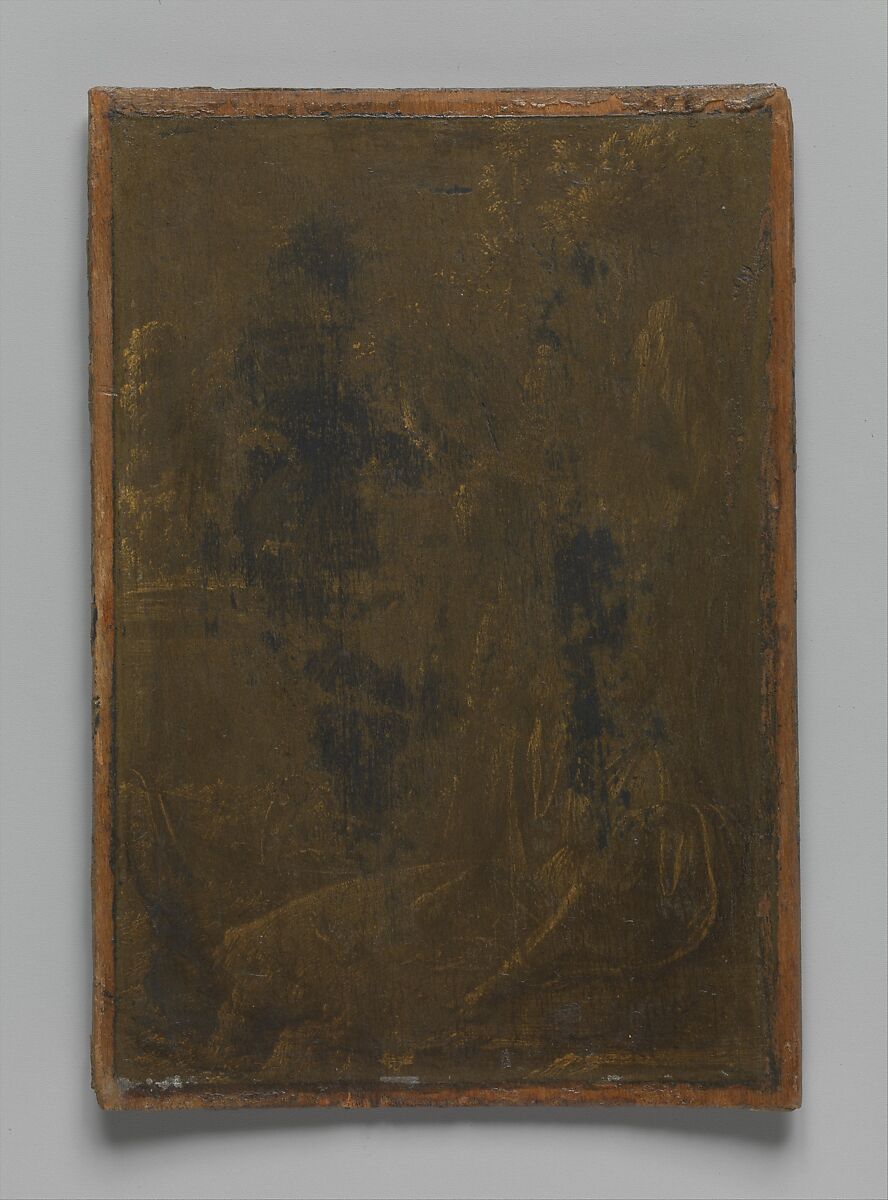 Portrait of a Woman, Possibly a Nun of San Secondo; (verso) Scene in Grisaille, Jacometto (Jacometto Veneziano) (Italian, active Venice by ca. 1472–died before 1498), Oil on wood; (verso: oil and gold on wood)