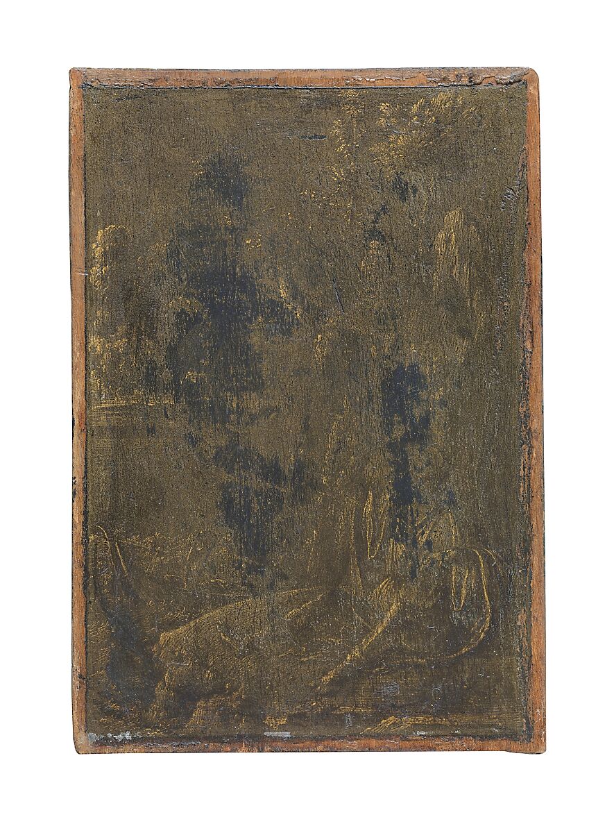 Portrait of a Woman, Possibly a Nun of San Secondo; (verso) Scene in Grisaille, Jacometto (Jacometto Veneziano) (Italian, active Venice by ca. 1472–died before 1498), Oil on wood; (verso: oil and gold on wood)