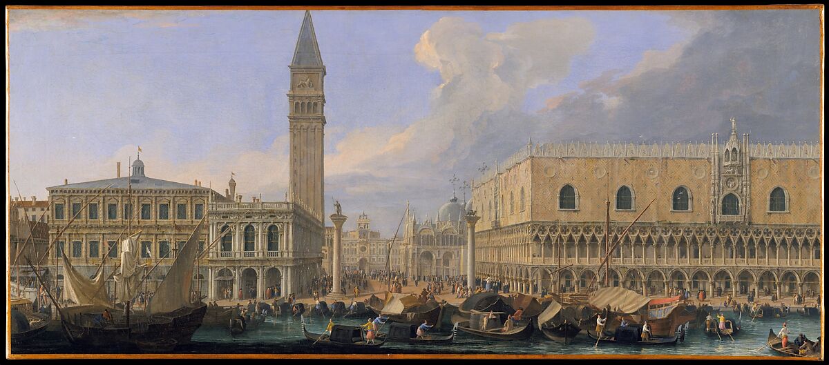 The Molo, Venice, from the Bacino di San Marco, Luca Carlevaris (Italian, Udine 1663/65–1730 Venice), Oil on canvas 