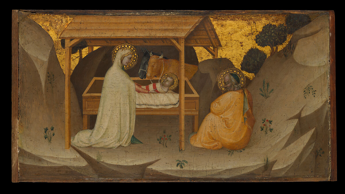 The Nativity, Puccio di Simone (Italian, Florence, active by ca. 1340–died 1362), Tempera on wood, gold ground 