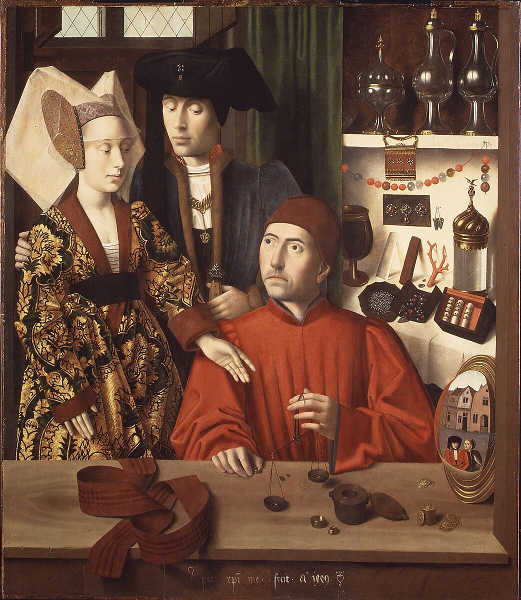 A Goldsmith in his Shop, Petrus Christus (Netherlandish, Baarle-Hertog (Baerle-Duc), active by 1444–died 1475/76 Bruges), Oil on oak panel