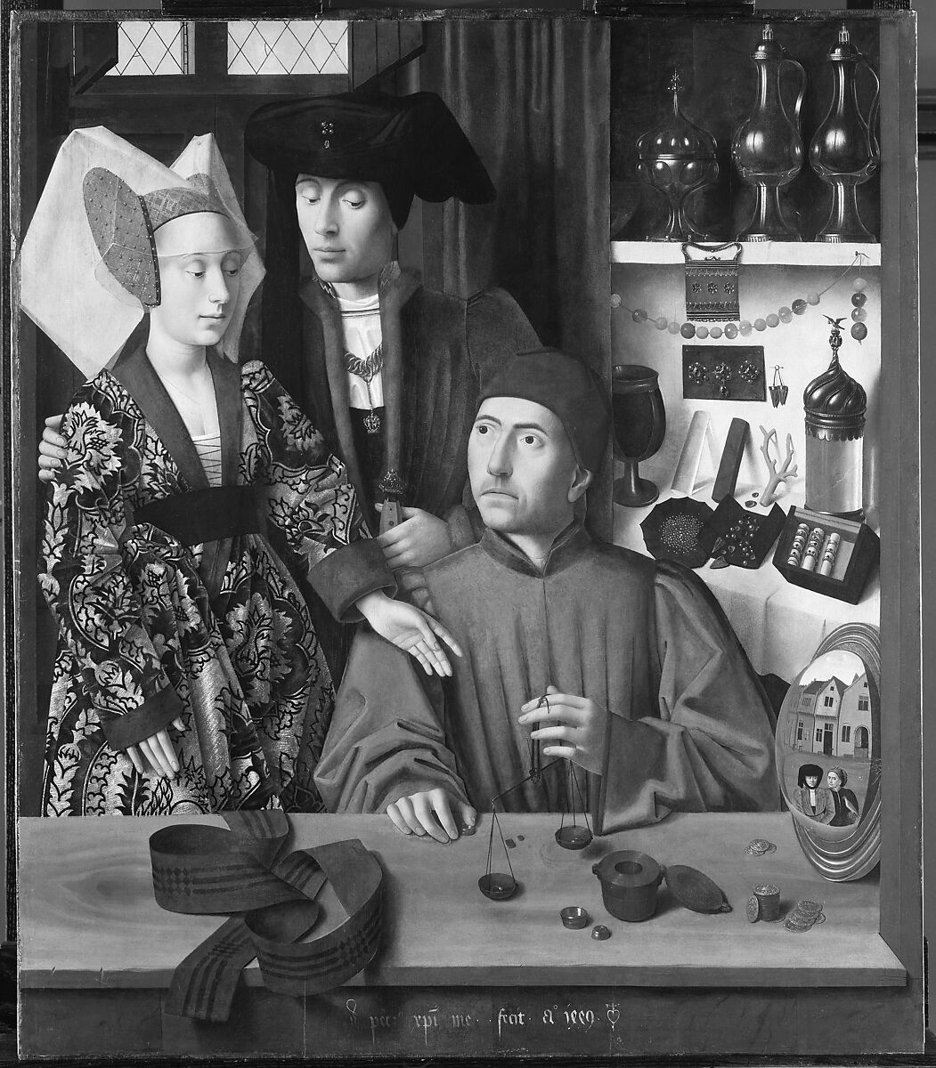 A Goldsmith in his Shop, Petrus Christus (Netherlandish, Baarle-Hertog (Baerle-Duc), active by 1444–died 1475/76 Bruges), Oil on oak panel