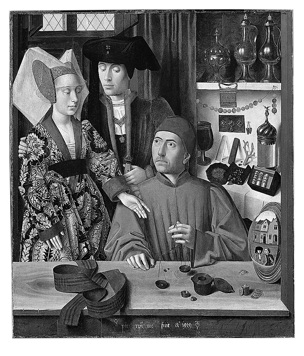 A Goldsmith in his Shop, Petrus Christus (Netherlandish, Baarle-Hertog (Baerle-Duc), active by 1444–died 1475/76 Bruges), Oil on oak panel