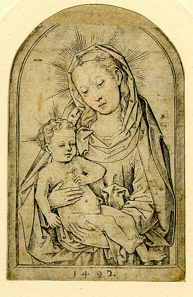 Virgin and Child, Follower of Hans Memling (Netherlandish, Seligenstadt, active by 1465–died 1494 Bruges), Oil on oak panel, Netherlandish