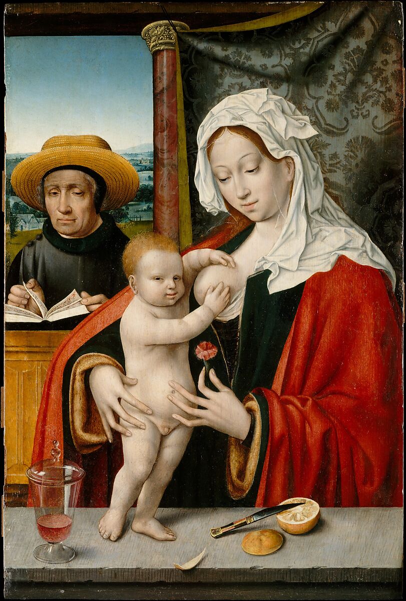 The Holy Family, Joos van Cleve  Netherlandish, Oil on oak panel, Netherlandish