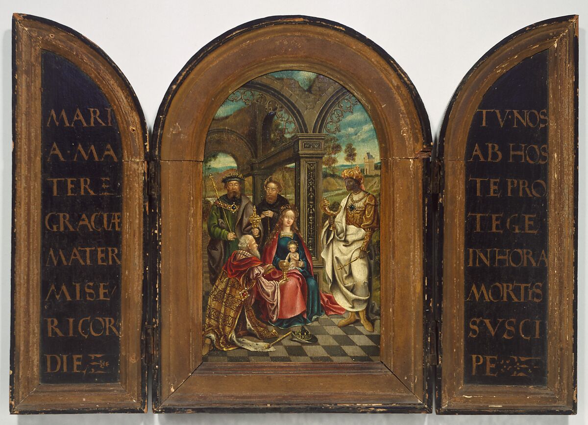Adoration of the Magi, Imitator of Netherlandish (Antwerp Mannerist) Painter, Oil on oak panel, Netherlandish 